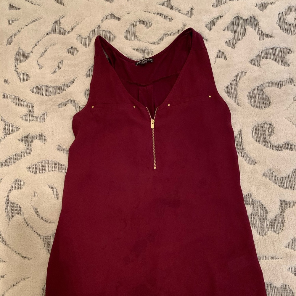 Express top with zipper size xs